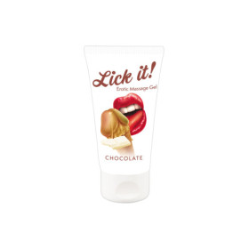 Lubrifiant et gel de massage végétalien comestible goût chocolat blanc 50ml 